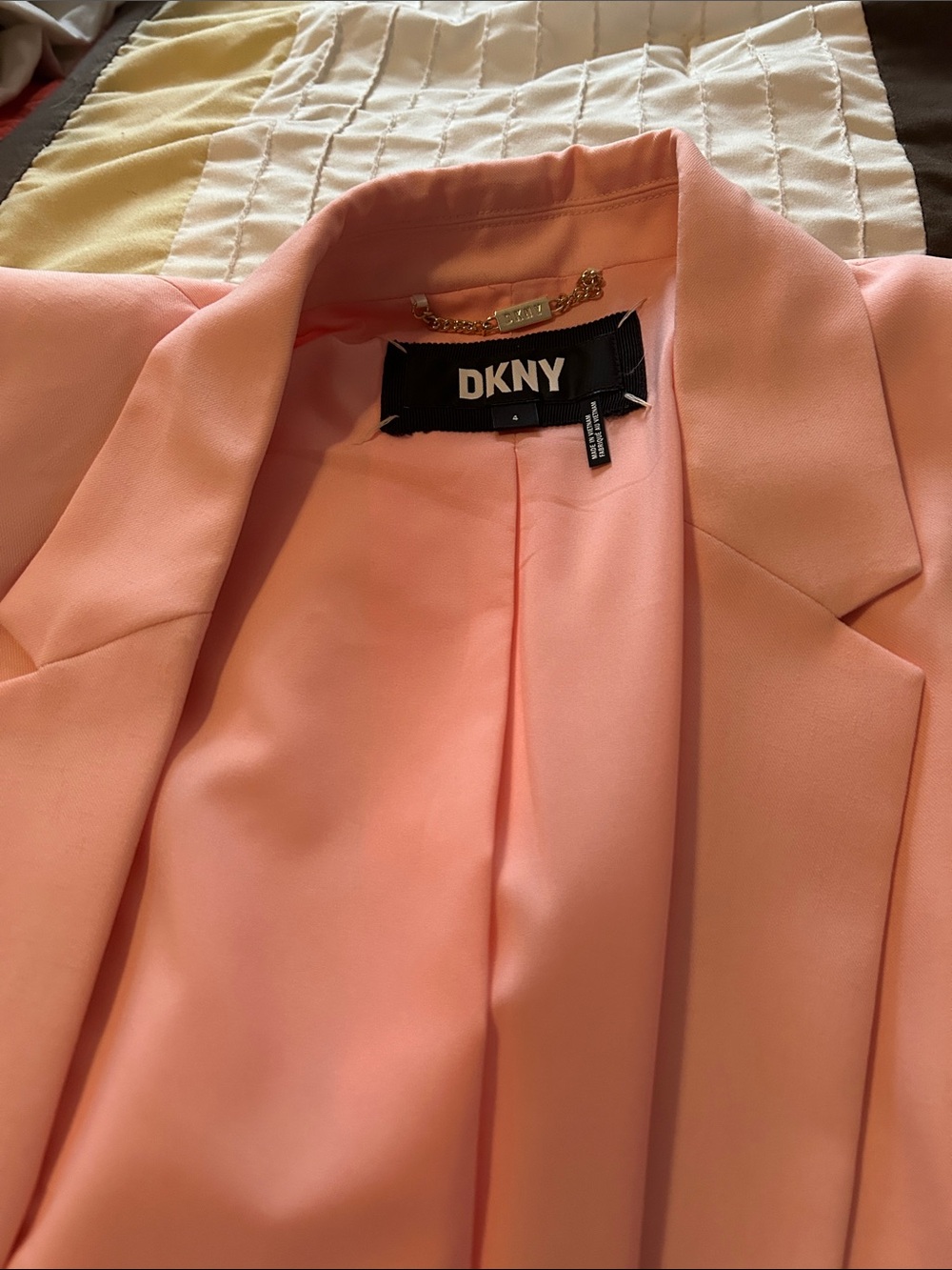 DKNY Peach Blush Tailored Women's Blazer